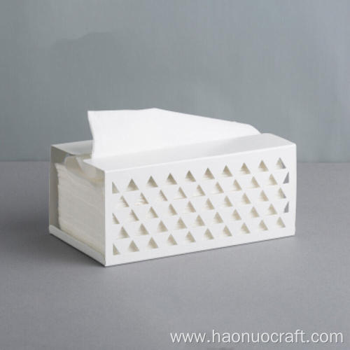 Caja de pañuelos triangular hueca naranja verde blanco violeta